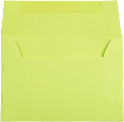 JAM PAPER 4Bar A1 Colored Invitation Envelopes - 3 5/8 x 5 1/8 - Ultra Lime Green - 50/Pack by JAM Paper