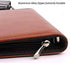 SAYEEC A5 Multifunctional Zippered Notebook Portable Travel Portfolio, 6-Ring Binder Meeting Padfolio Folder with