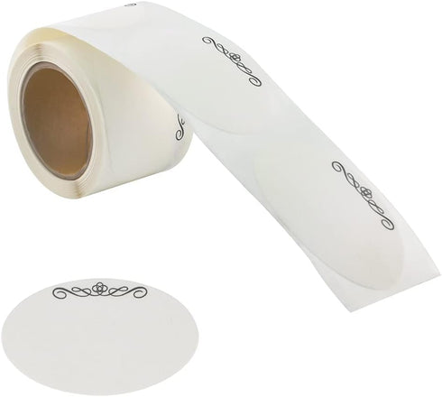 L LIKED 120 Stickers Dissolvable Food Labels for Containers, 1 1/2" x 2 1/2", Canning Labels for Jars (Roll of 120)