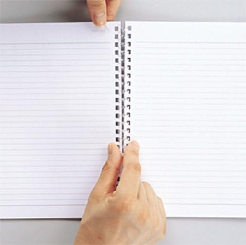 LIHIT LAB. Refillable Notebook (Journal), Lined Paper, Red, 8.3 x 6.1 inches (N1658-3)