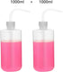 stonylab Chemical Wash Bottle, 2-Pack Plastic Safety Lab Squeeze Wash Bottle, LDPE with Narrow Mouth, 1000 ml / 2 Bottle by stonylab