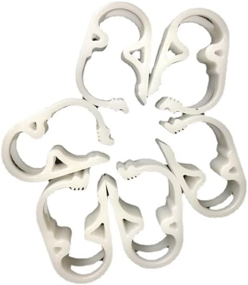 10Pcs White Plastic Tubing Clamps, 1/4" - 1/2" Adjustable Tube Clamp for Laboratory Pinch Valve Flow Control