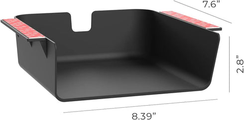 HumanCentric Under Desk Storage Shelf, Drawer Organizer for Office Tables, Workstations, and Sit Stand Desk, Mount Under Desk Shelf Adds Storage Tray, Screw or Stick On Desk Drawer