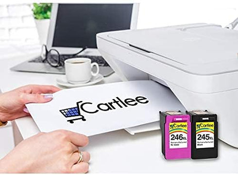 Cartlee Compatible Ink Cartridges Replacement for Canon 245 and 246 PG-245xl CL-246xl (2 Pack) for iP2820 MG Series
