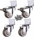 Kolloee 4pcs Furniture Casters Wheels Soft Rubber Swivel Caster Quite Roller Wheels for Trolley Baby Crib Bed Wheels