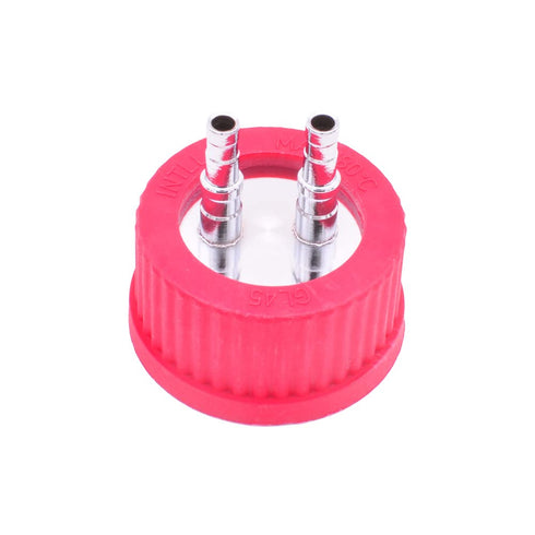 316 Stainless Steel Medium 2-Port Vent Assembly for GL45 Universal Laboratory Glass Bottles, 45 mm