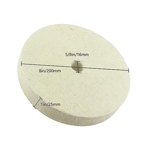 ?????????????? 8''x1'' Wool Buffing Wheel, 5/8 Inch Arbor Hole Jewelry Polishing Wheel for Bench Grinder/Die Grinder