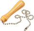 BWESOO Beaded Pull Chain Extension with Connector Wooden Pillars Walnut Pendant 12 Inch