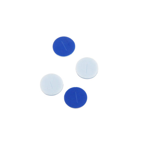 HPLC Pre-slit Screw Thread Vial with Blue Caps, 9mm, Blue PTFE/White Silicone Septa, 100 pcs/pk
