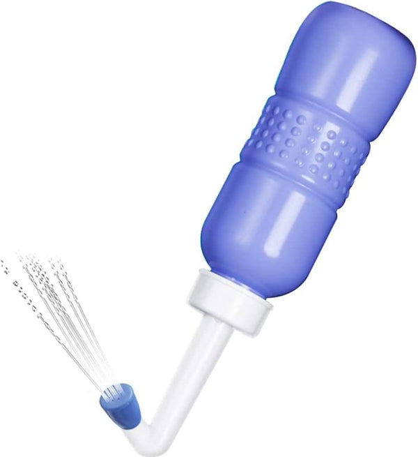 Portable Bidet Bottle for Travel - Personal Hygiene Care Manual Bidet (11in) in Blue