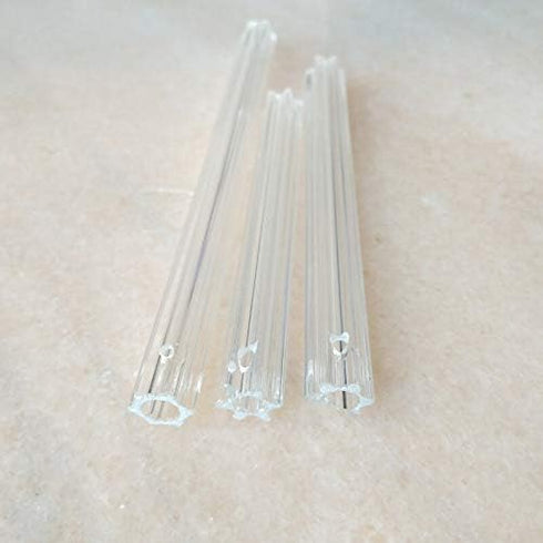 Delmitan 20pcs/lot 1 10mm/ 100mm) Chandelier Crytal clear blossom hexagonal crystal glass tube prism chandelier lamp