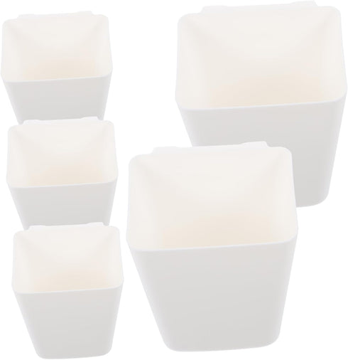 Cabilock 5pcs Wall-mounted Hanging Cup Holder Sturdy Plastic Storage Baskets for Rolling