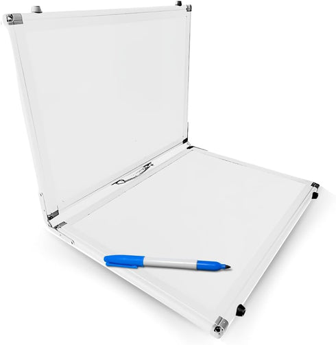 Large Magnetic Dry Erase Whiteboard, Portable 15.5” x 11.5” x 1.25” with Handle for Memos and Note-Taking