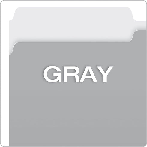 Pendaflex 435013GRA Interior File Folders, Legal, Gray, 1/3 Cut Top Tab (Box of 100)