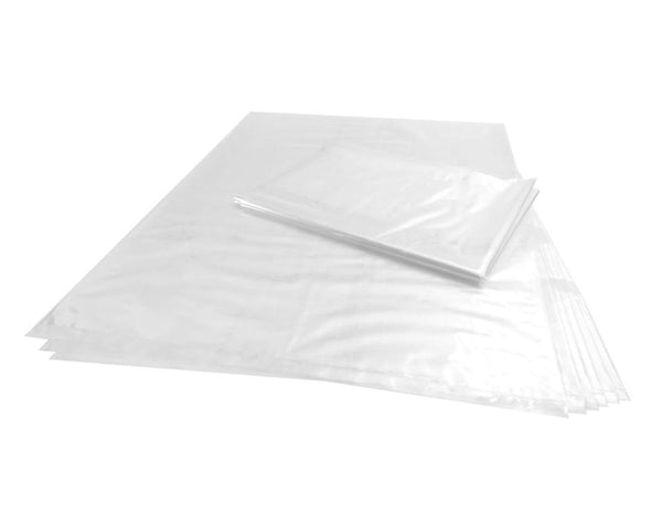 Wowfit 10 CT Clear Plastic Flat Poly Bags, 21x31 Inches, Food-Grade Multi-Purpose Bags for Storage