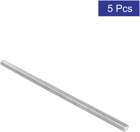 uxcell M6 x 170mm Fully Threaded Rod Bar Studs, 5 Pcs, 304 Stainless Steel Fasteners