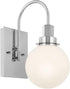 11.5 Inch 1 11.5x9x5.75 Kichler Hex Light Wall Sconce with Opal Glass in Chrome