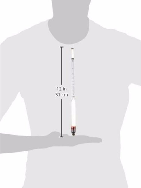 Hydrometer Alcohol 0-200 Proof and Tralle, Alcohol Proof Tester for Distilling Spirits and Liquor