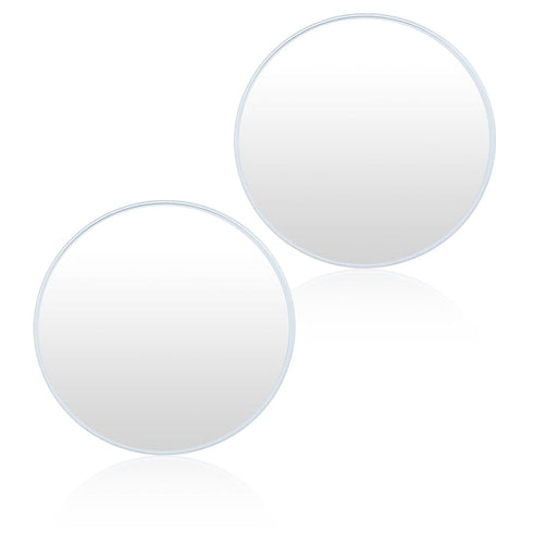 Fiyooau 2Pcs Office Cubicle Mirrors - Self-Adhesive Adjustable Rear View Mirror for Desk