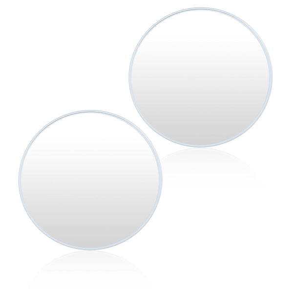 Fiyooau 2Pcs Office Cubicle Mirrors - Self-Adhesive Adjustable Rear View Mirror for Desk