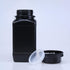 Heyiarbeit 5pcs Plastic Lab Chemical Reagent Bottles 500ml/17oz Wide Mouth Sample Sealing Liquid/Solid Storage, Black