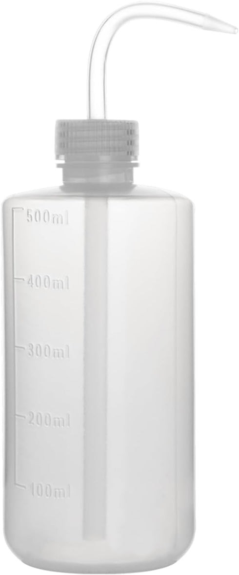 stonylab Chemical Wash Bottle 500 ml (16 oz) LDPE Plastic Safety Squeeze Bottle with Narrow Mouth and Scale Labels,