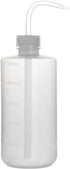 stonylab Chemical Wash Bottle 500 ml (16 oz) LDPE Plastic Safety Squeeze Bottle with Narrow Mouth and Scale Labels,