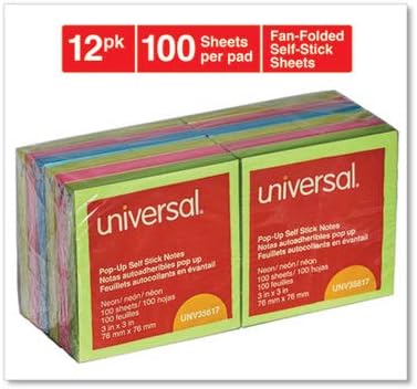 Universal Note,3x3 Fanfold 12pk,AST UNV35617-1 Each by Universal
