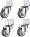 Kolloee 4pcs Furniture Casters Wheels Soft Rubber Swivel Caster Quite Roller Wheels for