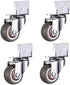Kolloee 4pcs Furniture Casters Wheels Soft Rubber Swivel Caster Quite Roller Wheels for