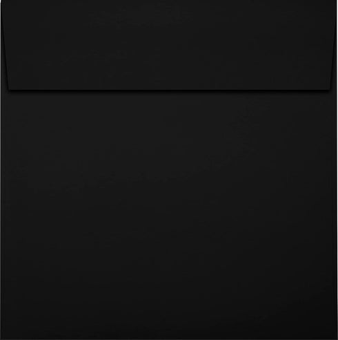 LUXPaper Square Invitation Envelopes | Peel & Press | 6" x 6" | Midnight Black | 80lb. Text | 50 Qty by LUXPaper