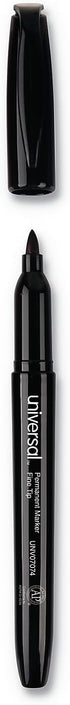 Universal UNV07074 Fine Bullet Tip Pen-Style Permanent Marker, Black, 60/Pack