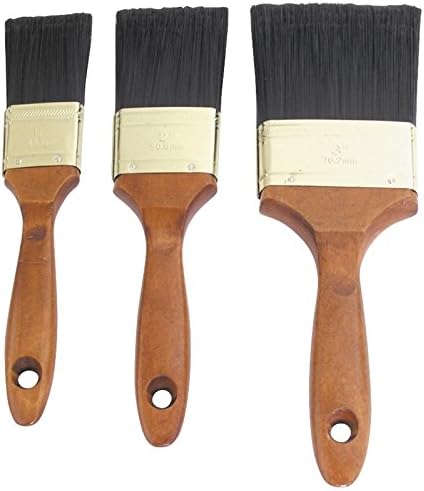 Edward Tools 3 Piece Paint Brush Set - All Purpose Paint Brushes - Wood Handle - Interior/Exterior - Can be Used with All Types of Paint - 1 1/2 , 2 and 3 Brushes by Edward Tools