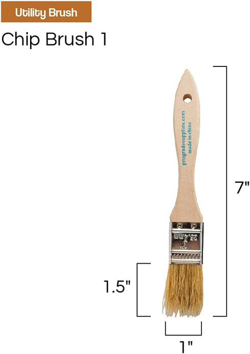 Vermeer Chip Paint Brushes - 24-Pack - 1" Chip Brushes for Paints, Stains, Varnishes, Glues, & Gesso - Home Improvement - Interior & Exterior Use by Vermeer