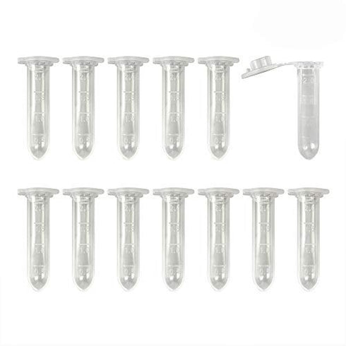 Centrifuge Tubes 200 Pack 2ml Polypropylene Clear Graduated Micro Test Tubes with Snap Cap