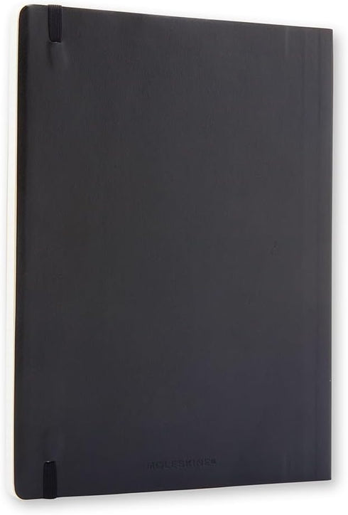 Moleskine Classic Notebook, Soft Cover, XL (7.5" x 9.5"), Ruled/Lined, Black, 192 Pages