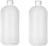 2PCS 1000ml/34oz Plastic Small Mouth Graduated Lab Chemical Reagent Bottle with Inner Plug, Leak-proof Laboratory