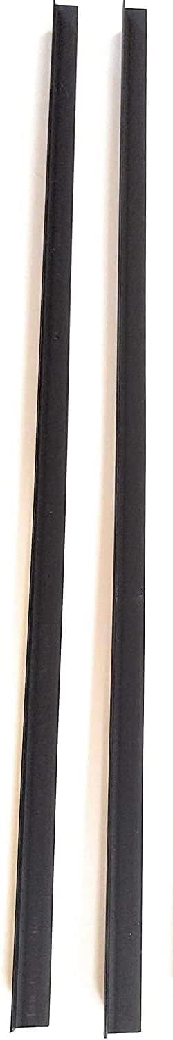 PVC Hanging File Rail for 1/2 Drawer Sides, 2 Feet Long, Black (Sold in Pairs)