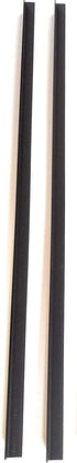PVC Hanging File Rail for 1/2 Drawer Sides, 2 Feet Long, Black (Sold in Pairs)