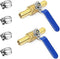 Joywayus 5/8" Hose Barb PEX Valve Inline Brass Ball Valve for Oil, Air, Gas, Fuel Line Pipe Fittings - Pack of 2