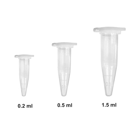 50 Pcs Centrifuge Tubes Bottom Tip Clear Plastic Test Tube Vials 0.2mL 0.5ML 1.5ML (0.2ml)