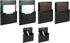 QWORK Multi-Sized Magnetic File Holder Set - 6 Pack Black Polypropylene Organizers with Magnetic Back for Home and