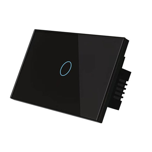 Zigbee Touch Smart Switch, Compatible with Alexa, Google Home, Hubitat, Neutral Wire Required (1 Gang, Black)