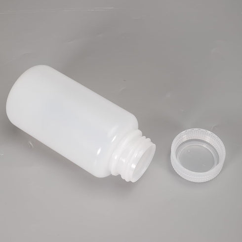 8.4 oz Wide Mouth Lab Reagent Bottle, Sealed Leak-proof Translucent HDPE Chemical Container, Pill Bottle (2 Pcs)
