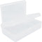 Large Capacity Clear Stationery Box, Double-Layer Plastic Organizer, Supply Box for Office, Students, and Home