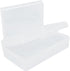 Large Capacity Clear Stationery Box, Double-Layer Plastic Organizer, Supply Box for Office, Students, and Home