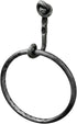 Hand Forged Knot Metal Towel Ring, Wrought Iron Handmade Wall Mounted Holder, Black Antique Finish