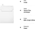 LUXPaper Square Invitation Envelopes | 50 Qty | Peel & Press | 5 1/2" x 5 1/2" | Bright White | 80lb. Text