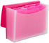 Smead Poly Expanding File, Wave Pattern Pink/Clear, 12 Dividers, Flap and Cord Closure, Letter Size (70864)