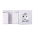 1set Smart Home Dual USB Port 2400mA Wall Charger Adapter, 16A EU Standard Electrical Plug Socket Power Outlet